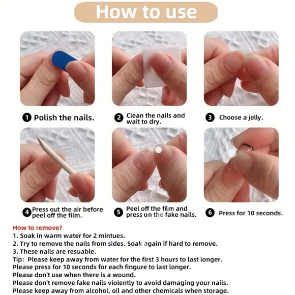 Handmade press-on nails - Picture 7 of 7